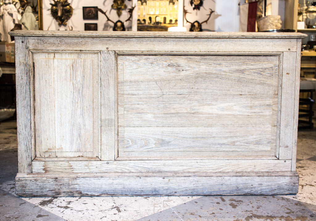 19th Century Distressed Open Shelving Oak Cabinet found in France