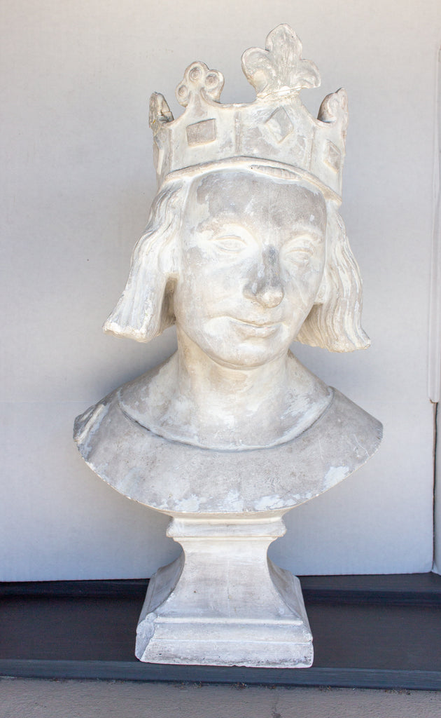 1920s Plaster Bust of King Philip IV of France