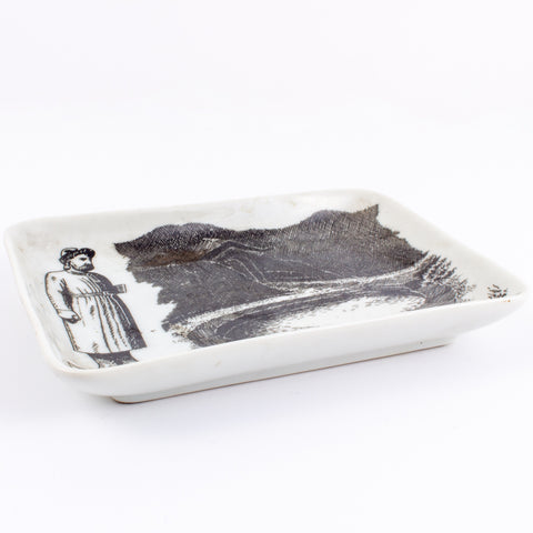 Vintage Stoneware Snorralaug Hot Springs Souvenir Dish from Iceland featuring
