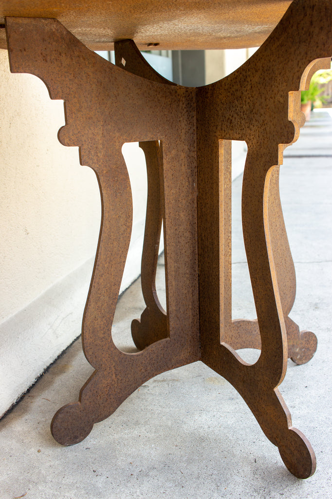 Vintage Spanish Iron Hexagonal Top Table