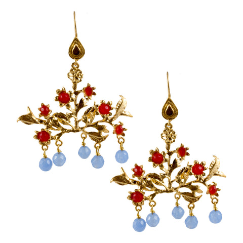 Turkish Delights Earrings: Floral Chandelier Drops | Three Colors