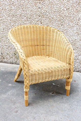 Vintage French Children's Wicker Chair