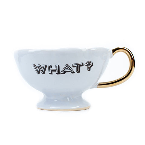 Kuhn Keramik "What?" Footed Teacup