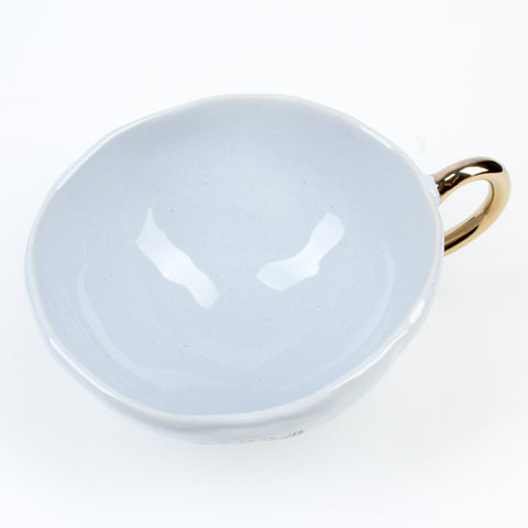 Kuhn Keramik "What?" Footed Teacup