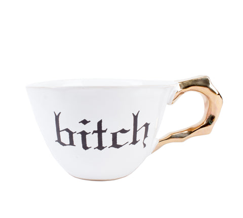 Kuhn Keramik White "Bitch" Mug