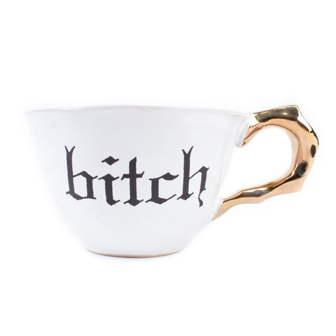 Kuhn Keramik White "Bitch" Mug