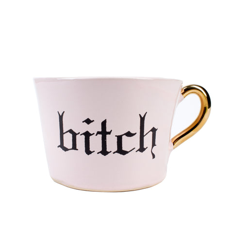 Kuhn Keramik Pink "Bitch" Mug