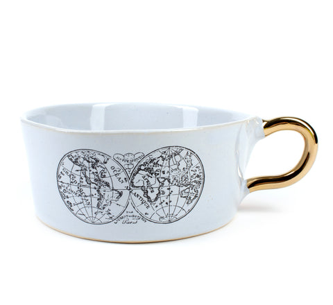 Kuhn Keramik World Map Soup Mug