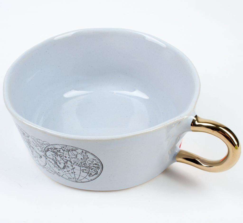 Kuhn Keramik World Map Soup Mug