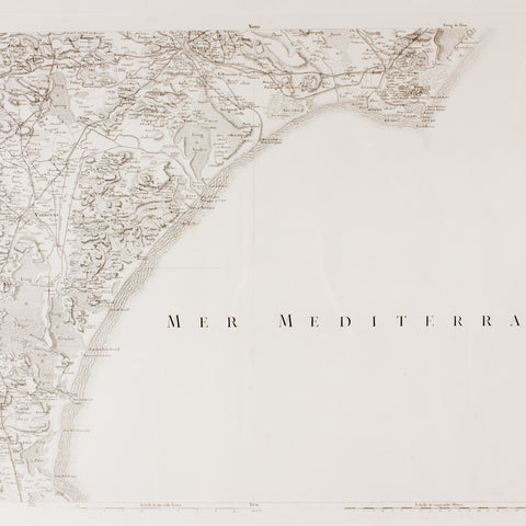 Framed Antique Map of Southern France & The Mediterranean found in Paris