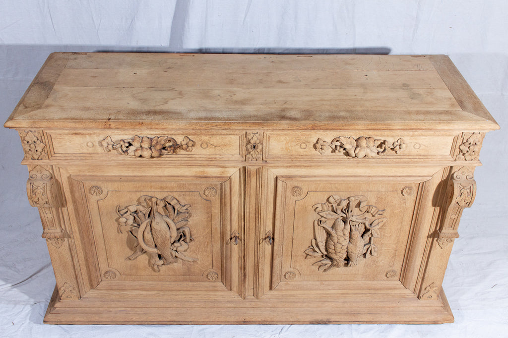 Antique Carved Wood Hunt Cabinet Found in France