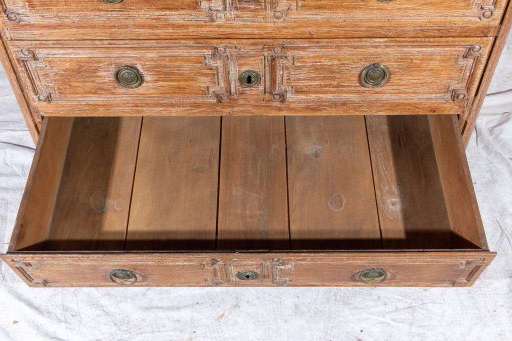 Early 18th Century French Distressed Finish Three-Drawer Commode