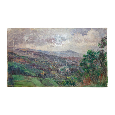 Small Early French Painting | Unframed 21x12