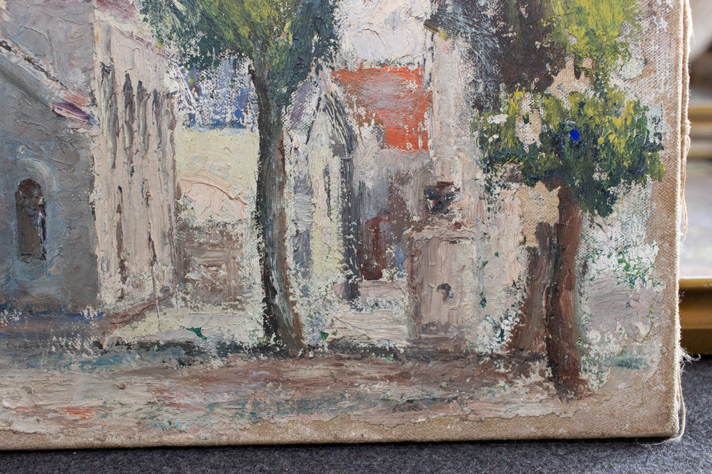 Small Early French Painting | Unframed 22x15