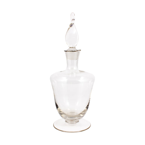 Mid-Century French Handblown Crystal Decanter