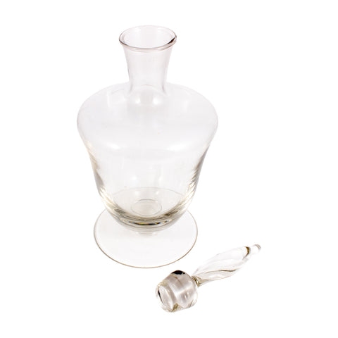 Mid-Century French Handblown Crystal Decanter