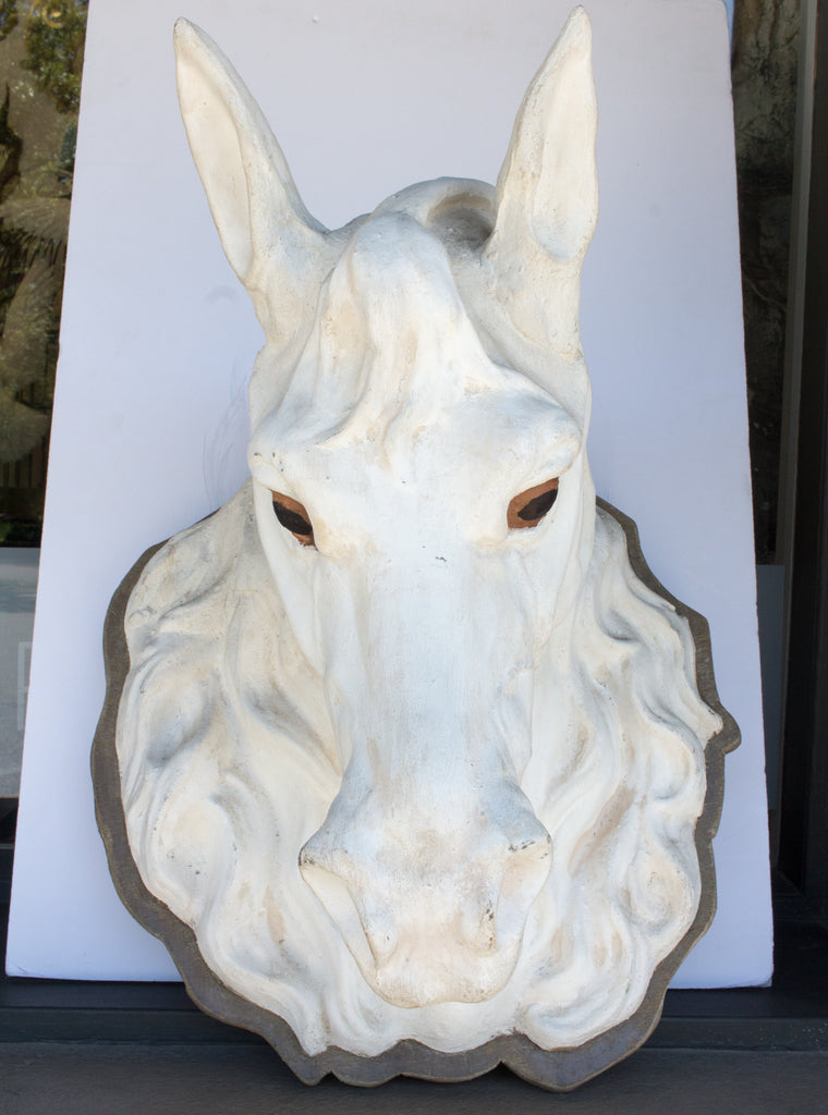 Rare 19th Century Zinc Horse Head Trade Sign Found in Paris, France