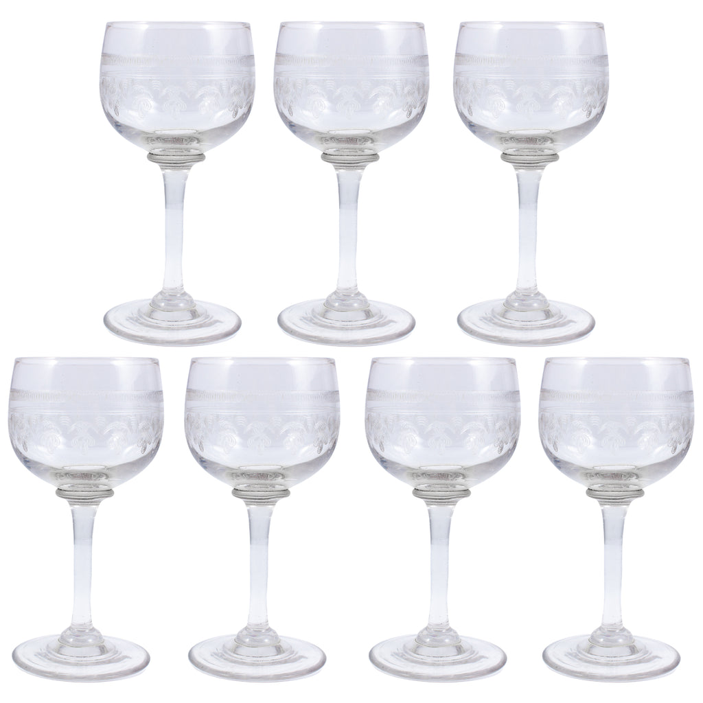 Five Faceted Crystal Wine Glasses Set, Vintage Stemware and Home Decor —  French Antiques Vintage French Decor French Linens Cafe au Lait Bowls and  more