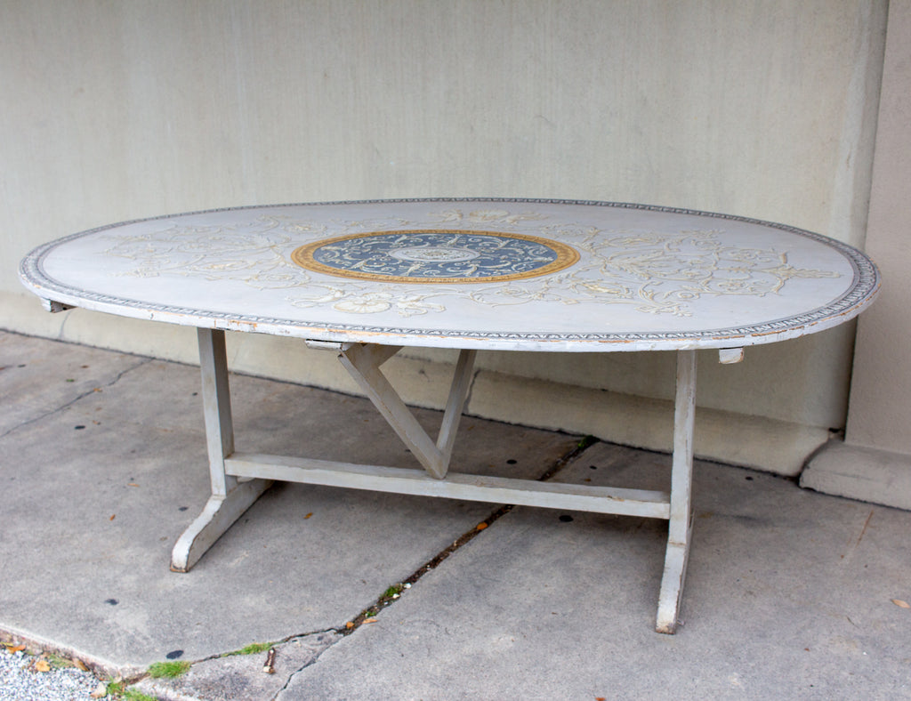 Antique French Painted Wine Tasting and Dining Table