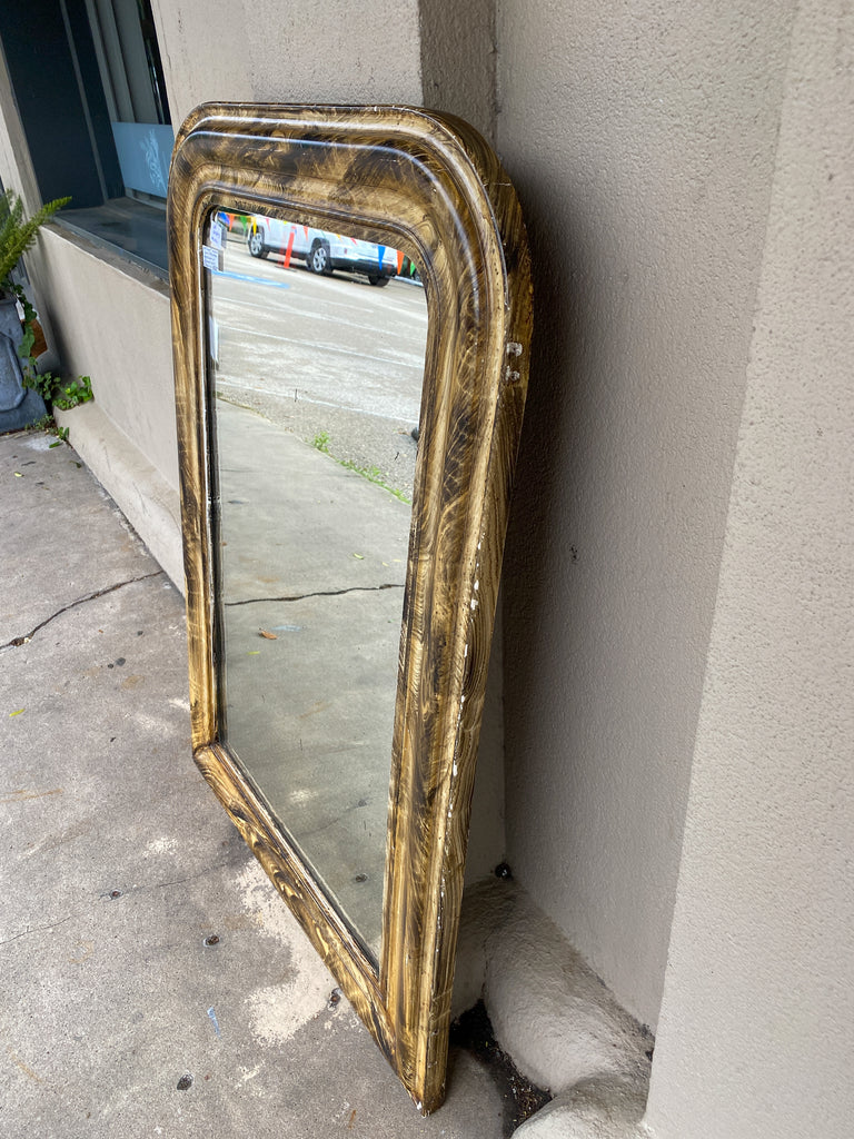Antique French Louis Philippe Mirror with Faux Bois Painted Finish –  Laurier Blanc