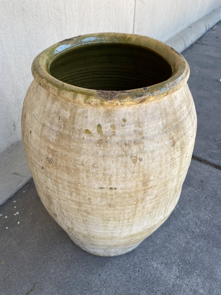 Antique Spanish Terra Cotta Stoneware Olive Jar Ca. 1880