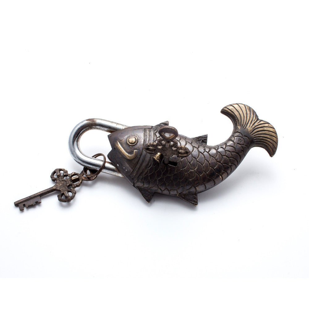 Oversized Brass Fish Locks with Keys (Three Colors) – Laurier Blanc ...