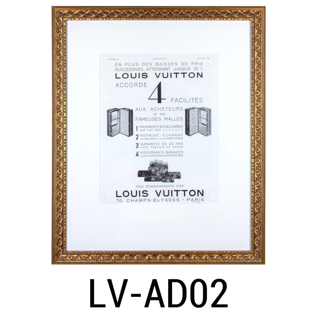 Rare! 1930 Art Deco French Louis Vuitton Advertisement Print-Upright  Trunks, Matted