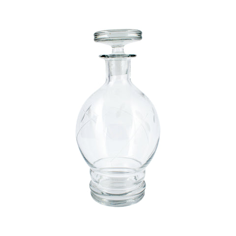 Vintage French Etched Glass Decanter