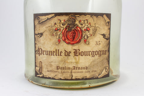 Antique French Spirits Bottle with Metal Spout