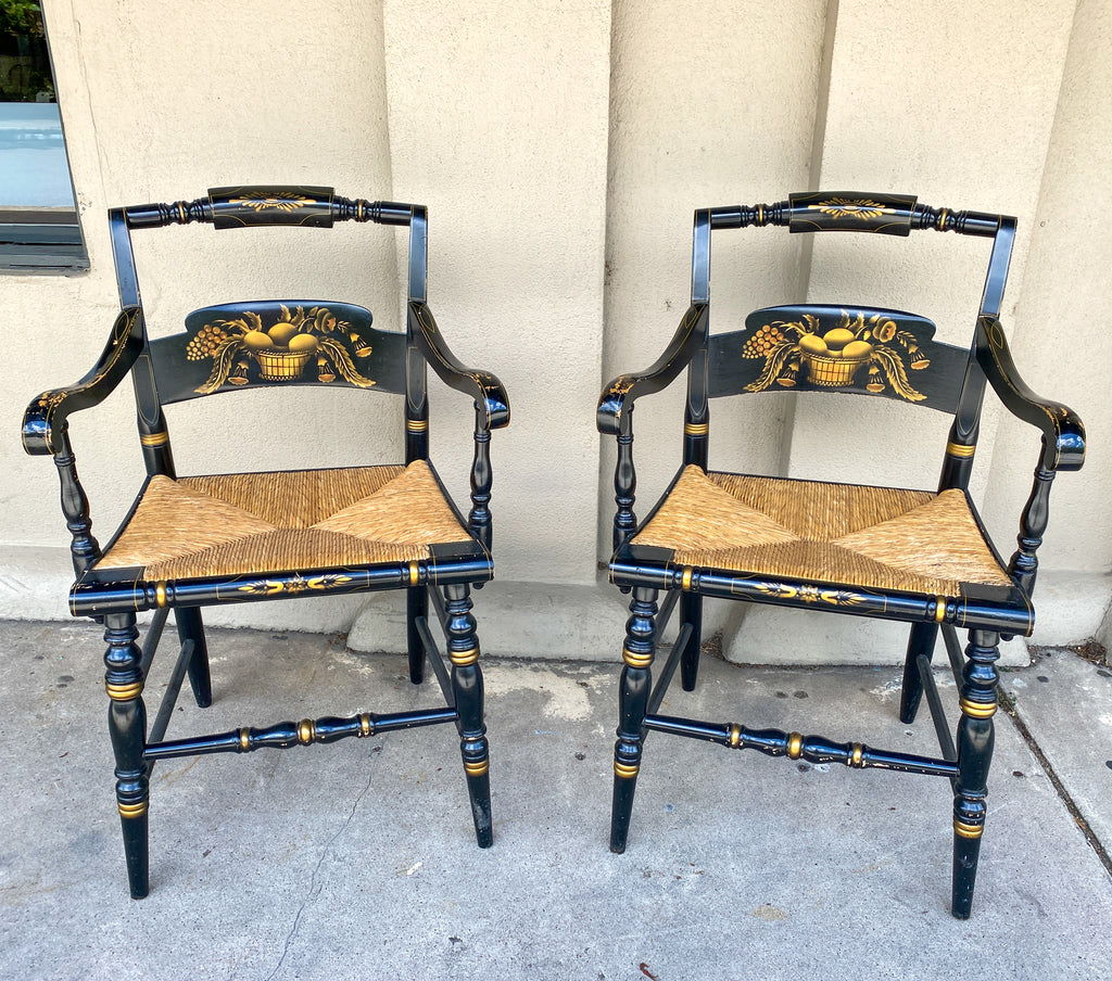 Black shop hitchcock chairs