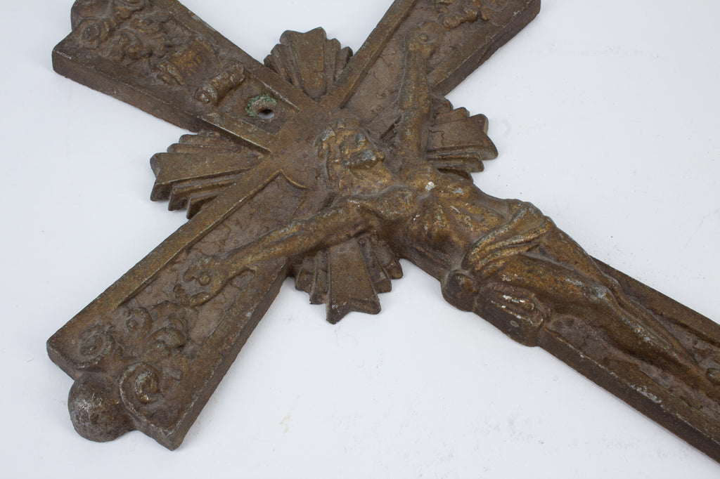 Large Vintage Metal Crucifix found in Italy