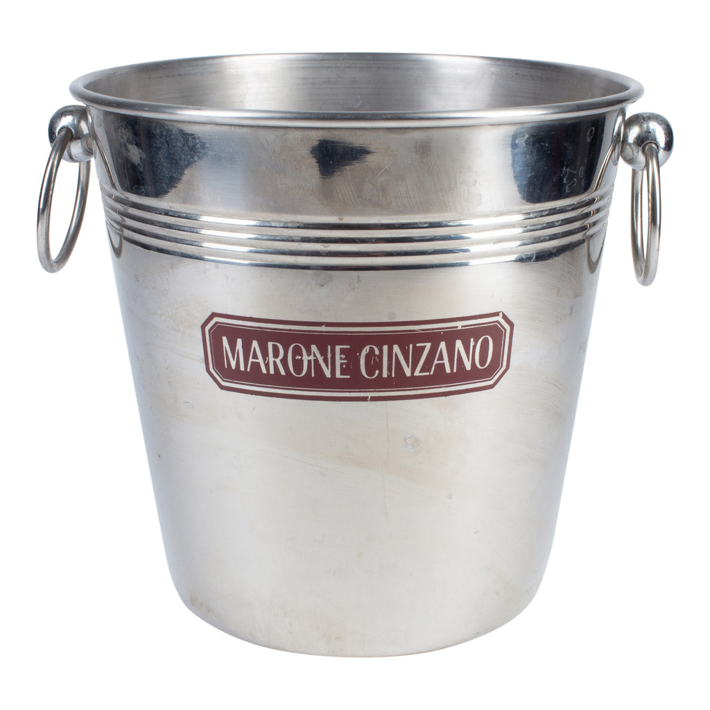 Vintage Italian Stainless Steel Marone Cinzano Ice Bucket