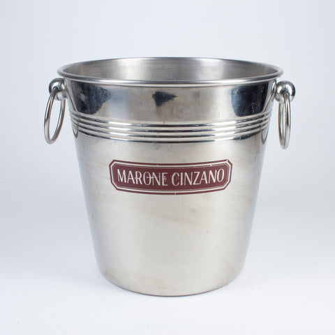 Vintage Italian Stainless Steel Marone Cinzano Ice Bucket