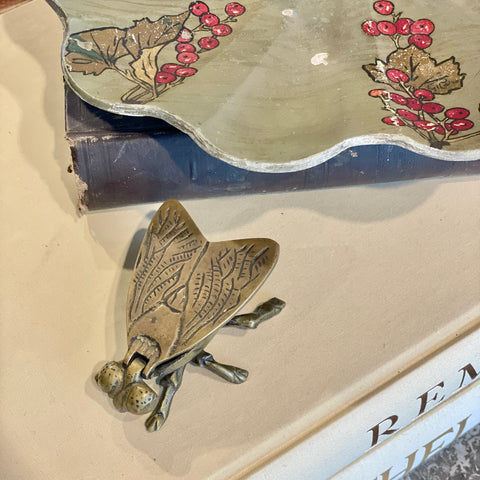 Vintage French Brass Insect Box
