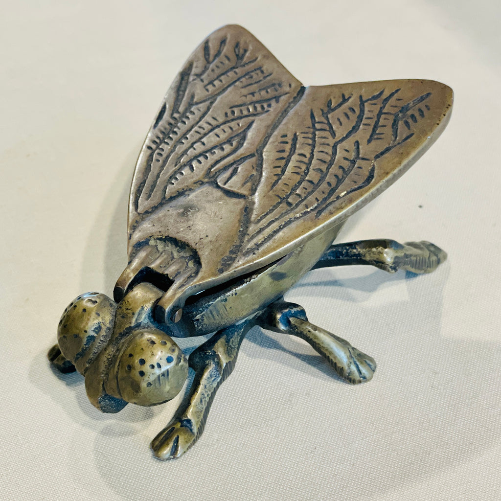 Vintage French Brass Insect Box