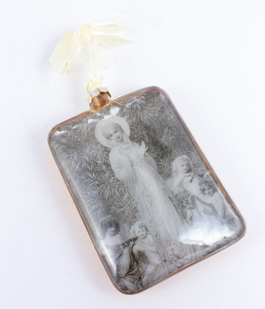 Handblown Glass Ornaments with Saints Images | Three Styles