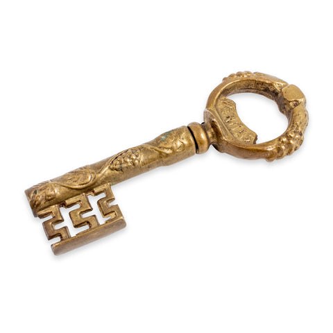 Vintage "In Vino Veritas" Brass Key Bottle Opener