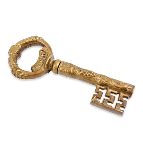 Vintage "In Vino Veritas" Brass Key Bottle Opener