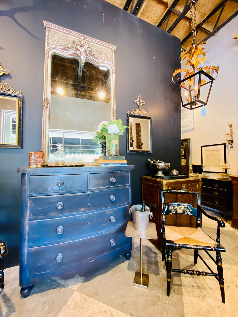 navy blue antique dresser Navy blue painted vintage dresser by Twice Loved Furniture Creations