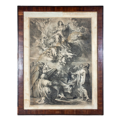 Framed Antique European Religious Print