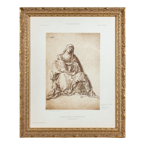 Framed European Religious Print