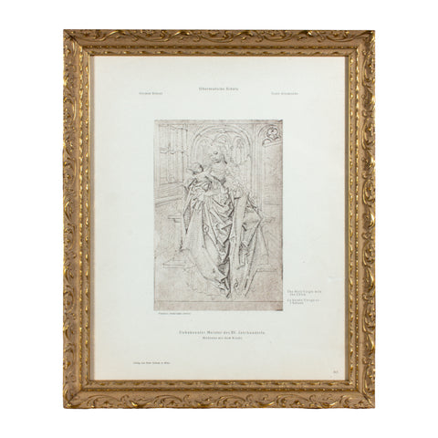 Framed European Religious Print