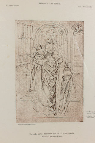 Framed European Religious Print