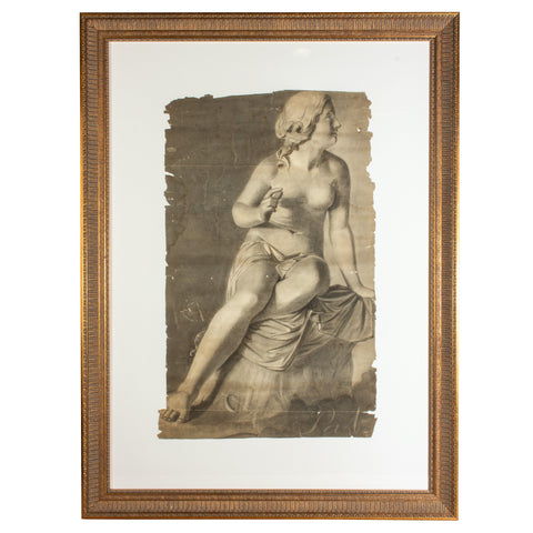 Framed John Douglas Patrick Charcoal