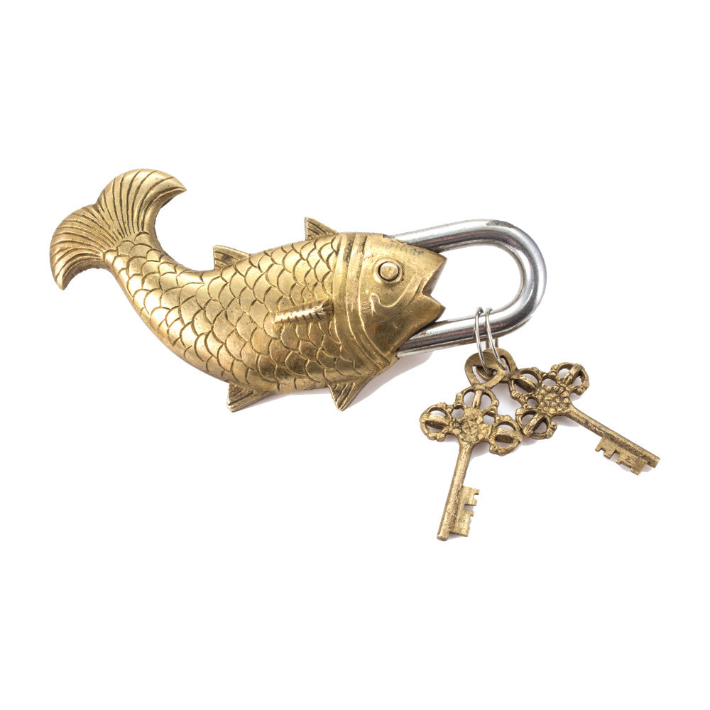 Oversized Brass Fish Locks with Keys (Three Colors) – Laurier Blanc ...