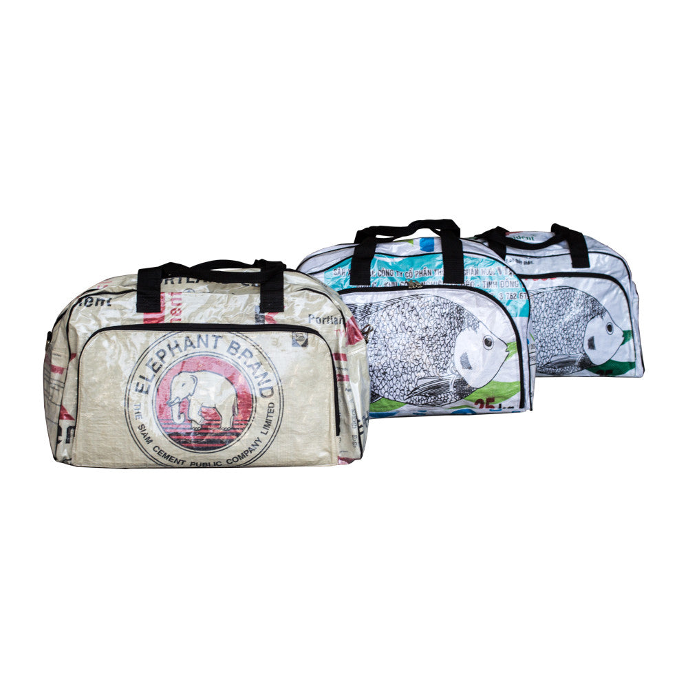 Recycled Elephant Cement Weekender Bag