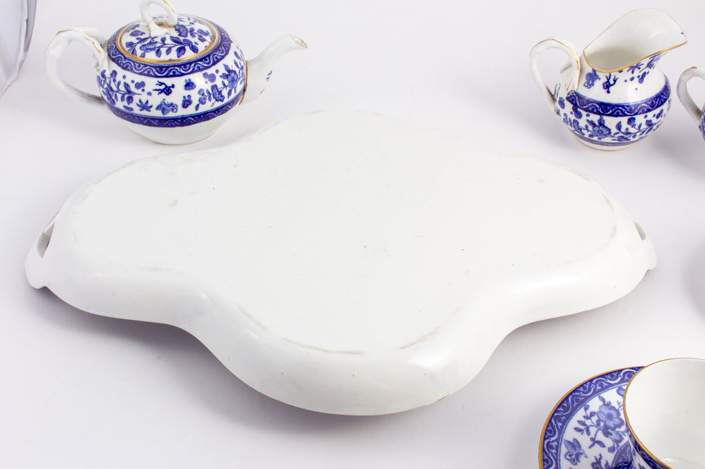 Antique French Blue & White Porcelain Tea Set
