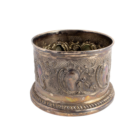Antique Silver-plate Rococo Wine Coaster Found in France