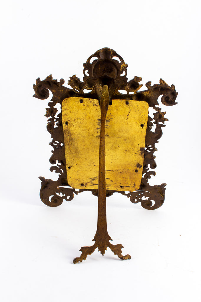 Vintage Baroque Brass Table Top Easel.
