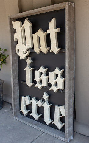 Antique French Patisserie Letters Parisian Shop Sign Art